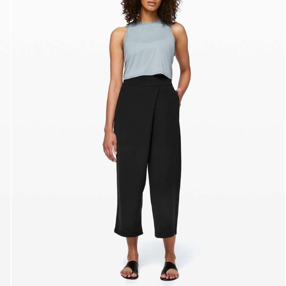 Women's Lululemon With The Flow Pant Black Wide-Leg Pants